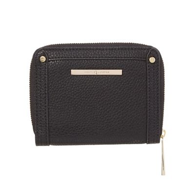 Black stud and zip small purse